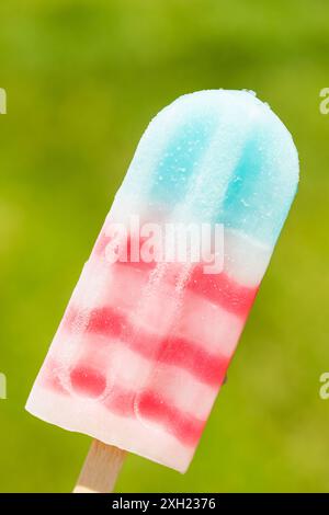 Patriottici Red White e Blue Popsicles per il 4 luglio Foto Stock