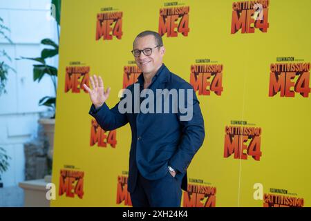 Stefano Accorsi parteciperà alla photocall del film ''Cattivissimo me 4'' presso l'Hotel Hassler di Roma, l'11 luglio 2024. (Foto di Luca Carlino/NurPhoto) credito: NurPhoto SRL/Alamy Live News Foto Stock