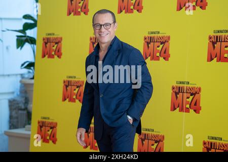 Stefano Accorsi parteciperà alla photocall del film ''Cattivissimo me 4'' presso l'Hotel Hassler di Roma, l'11 luglio 2024. (Foto di Luca Carlino/NurPhoto) credito: NurPhoto SRL/Alamy Live News Foto Stock