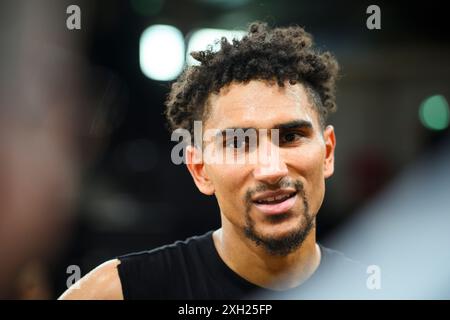 Amburgo, Germania. 11 luglio 2024. Basket: DBB media training, giocatore nazionale Maodo lo. Crediti: Gregor Fischer/dpa/Alamy Live News Foto Stock