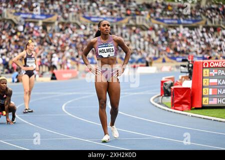 Alexis Holmes durante l'evento di atletica leggera Meeting de Paris Wanda Diamond League 2024 il 7 luglio 2024 allo stadio Charlety di Parigi, in Francia. Crediti: Victor Joly/Alamy Live News Foto Stock