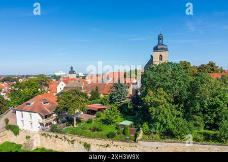 Querfurt: Centro storico, Municipio, chiesa di S. Lamberti in , Sachsen-Anhalt, Sassonia-Anhalt, Germania Foto Stock