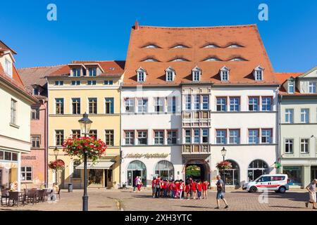 Naumburg (Saale): Centro storico, piazza Holzmarkt in , Sachsen-Anhalt, Sassonia-Anhalt, Germania Foto Stock