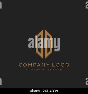 Design dell'icona del logo con lettera DD Illustrazione Vettoriale