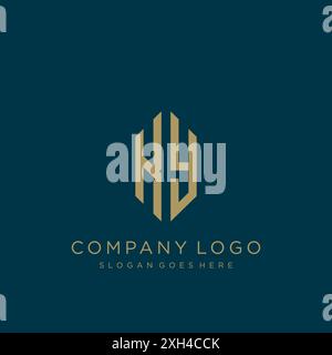 Design dell'icona del logo KY Letter Illustrazione Vettoriale