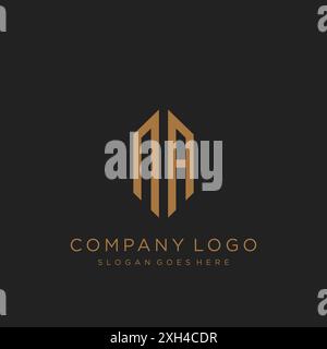 Design dell'icona del logo con lettera NA Illustrazione Vettoriale
