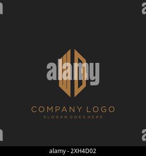 Design dell'icona del logo con lettera WQ Illustrazione Vettoriale