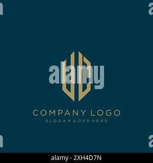 Design dell'icona con logo lettera UL Illustrazione Vettoriale