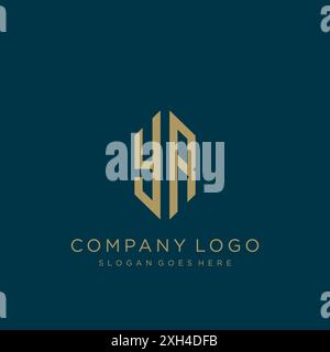 Design dell'icona del logo YR Letter Illustrazione Vettoriale