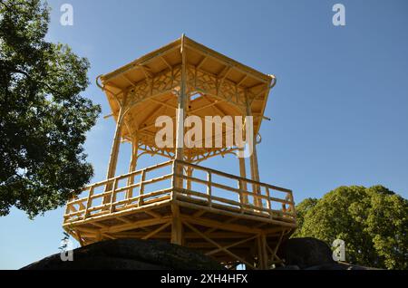 Nucleo coloniale nel parco municipale di Quinta da Boa Vista. Sito storico dove visse la famiglia reale nel XIX secolo Foto Stock