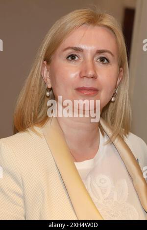 Eurominds Wirtschaftsgipfel, Iryna Tybinka, Eurominds Wirtschaftsgipfel, Elysee Hotel Hamburg, 11.07.2024 *** Eurominds Economic Summit, Iryna Tybinka, Eurominds Economic Summit, Elysee Hotel Hamburg, 11 07 2024 Copyright: XEventpressxBecherx Foto Stock
