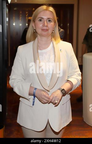 Eurominds Wirtschaftsgipfel, Iryna Tybinka, Eurominds Wirtschaftsgipfel, Elysee Hotel Hamburg, 11.07.2024 *** Eurominds Economic Summit, Iryna Tybinka, Eurominds Economic Summit, Elysee Hotel Hamburg, 11 07 2024 Copyright: XEventpressxBecherx Foto Stock