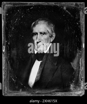 William Henry Harrison. Intorno al 1850. Da Southworth e Hawes. Questo daguerreotipo è stato preso da un ritratto di Harrison dipinto da Albert Gallatin Hoit nel 1840, che ora è nella collezione della Smithsonian National Portrait Gallery di Washington, DC (NPG.67.5). Foto Stock