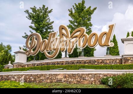 Gatlinburg, Tennessee, Stati Uniti - 10 luglio 2022: Parco divertimenti Dollywood Foto Stock