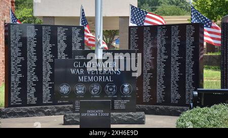 Gladewater, Texas Veteran's Memorial Foto Stock