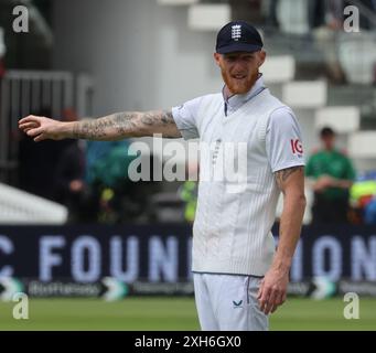 Londra, Regno Unito. 12 luglio 2024. LONDRA, Regno Unito, JULY12:England's Ben Stokes (Durham) durante Rothesay prova il suo test Day 3 of 5 match tra Inghilterra e Indie occidentali al Lord's Cricket Ground, Londra il 12 luglio 2024 Credit: Action foto Sport/Alamy Live News Foto Stock