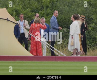 Il Principe di Galles durante la Out-Sourcing Inc Royal Charity Polo Cup 2023 al Guards Polo Club di Windsor, Berkshire. Data foto: Venerdì 12 luglio 2024. Foto Stock