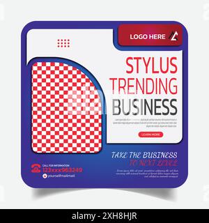 Stylus Tidy Social Media Post Design Templates Illustrazione Vettoriale