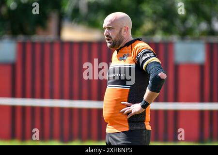 Port Talbot, Galles. 6 luglio 2024. Josh Wall dei Torfaen Tigers durante la partita della JES Group Rugby League Conference tra Aberavon Fighting Irish e Torfaen Tigers all'Aberavon Harlequins RFC a Port Talbot, Galles, Regno Unito, il 6 luglio 2024. Crediti: Duncan Thomas/Majestic Media. Foto Stock