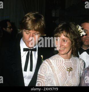 Robert Redford, ex moglie Lola Van Wagenen, 1980 anni. ph: John Barrett/PHOTOlink/Courtesy Everett Collection (Robert Redford ex moglie Lola7849) Foto Stock