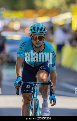 Tour de France, Francia fase 6 - Mâcon a Digione percorrendo 163 km giovedì 4 luglio 2024 ASTANA QAZAQSTAN TEAM ALEXEY LUTSENKO crediti: Nick Phipps / Foto Stock