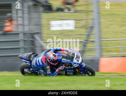 12 luglio 2024 - circuito di Donnington Park, Derbyshire. Campionato mondiale Superbike. Didascalia: Bradley Ray (Motoxracing Yamaha) foto: Mark Dunn/Alamy Live News Foto Stock