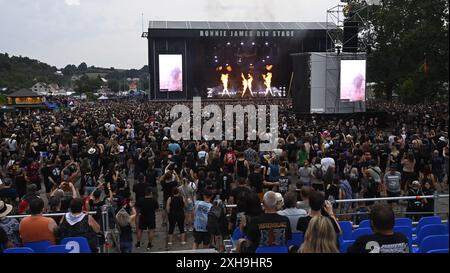 Vizovice, Repubblica Ceca. 12 luglio 2024. Secondo giorno del festival di quattro giorni di musica metal e rock Masters of Rock, con gruppi heavy metal a Vizovice, Repubblica Ceca, 12 luglio 2024. Crediti: Dalibor Gluck/CTK Photo/Alamy Live News Foto Stock