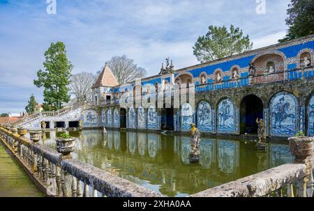 Una vista panoramica del Palazzo dei Marchesi di Fronteira a Lisbona, Portogallo. Foto Stock