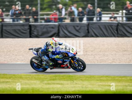 12 luglio 2024 - circuito di Donnington Park, Derbyshire. Campionato mondiale Superbike. Didascalia: Dominique Aegerter (GRT Yamaha) foto: Mark Dunn/Alamy Live News Foto Stock