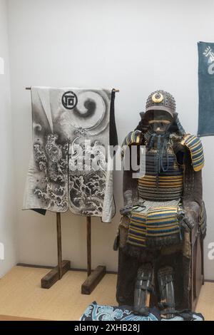 Una passeggiata attraverso Samurai Street a Kakunodate: Abbracciando la storia vibrante e la bellezza serena di una luminosa e soleggiata giornata primaverile tra i ciliegi in fiore Foto Stock