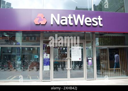 NatWest Bank; Spitalfields Branch, Spitalfields, Tower Hamlets, Londra, Inghilterra Regno Unito Foto Stock