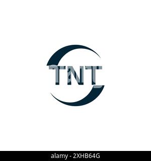 Logo TNT. DESIGN T N T. Lettera TNT bianca. Logo TNT, T N T Letter. Logo T N T Letter in ORO, LOGO GOLDEN, TRE, stile. set di logo letter Illustrazione Vettoriale