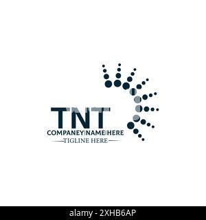 Logo TNT. DESIGN T N T. Lettera TNT bianca. Logo TNT, T N T Letter. Logo T N T Letter in ORO, LOGO GOLDEN, TRE, stile. set di logo letter Illustrazione Vettoriale