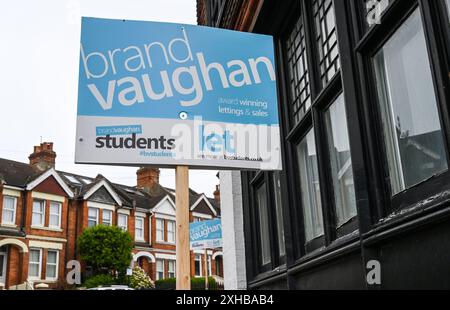 Proprietà di Brand Vaughan e agente di locazione per studenti a Brighton, Inghilterra, Regno Unito Foto Stock