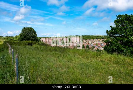 Swanborough Flats sulla Whitehawk Council Estate a East Brighton , Inghilterra , Regno Unito Foto Stock