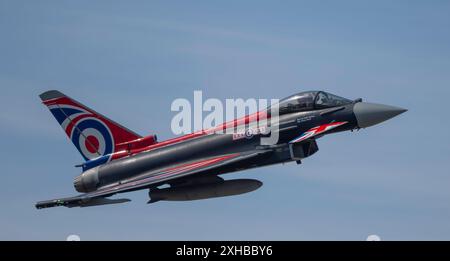 RAF Typhoon display Team Typhoon FGR4 display di volo al RIAT, Inghilterra Foto Stock