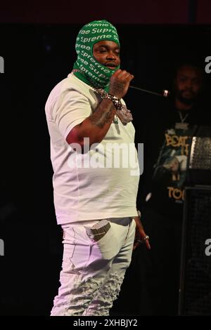 Fort Lauderdale, Florida, Stati Uniti. 12 luglio 2024. Bossman Dlow si esibisce durante il "Mr. Beat the Road Tour" al Revolution Live il 12 luglio 2024 a Fort Lauderdale, Florida. Crediti: Mpi04/Media Punch/Alamy Live News Foto Stock