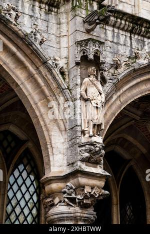 Municipio gotico di Bruxelles sulla Grand Place in Belgio. Foto Stock