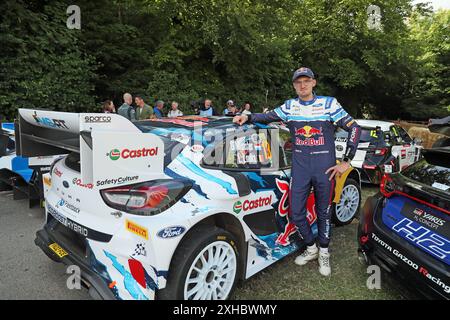 Goodwood, West Sussex, Regno Unito 13 luglio 2024. Gregoire Munster pilota di rally belga al Goodwood Festival of Speed – «Horseless to Hybrid – Revolutions in Power», a Goodwood, West Sussex, Regno Unito. © Malcolm Greig/Alamy Live News Foto Stock