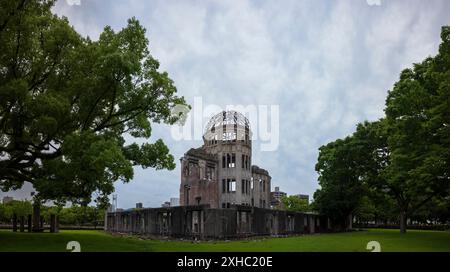 Hiroshima, Giappone, 20 giugno 2024: Hiroshima Peace Memorial Park è dedicato all'eredità di Hiroshima come prima città al mondo a soffrire di un nuzio Foto Stock