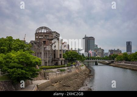 Hiroshima, Giappone, 20 giugno 2024: Hiroshima Peace Memorial Park è dedicato all'eredità di Hiroshima come prima città al mondo a soffrire di un nuzio Foto Stock