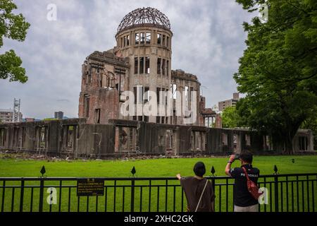 Hiroshima, Giappone, 20 giugno 2024: Hiroshima Peace Memorial Park è dedicato all'eredità di Hiroshima come prima città al mondo a soffrire di un nuzio Foto Stock