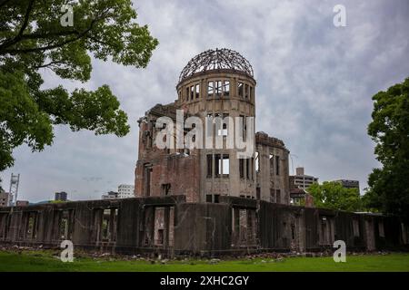 Hiroshima, Giappone, 20 giugno 2024: Hiroshima Peace Memorial Park è dedicato all'eredità di Hiroshima come prima città al mondo a soffrire di un nuzio Foto Stock