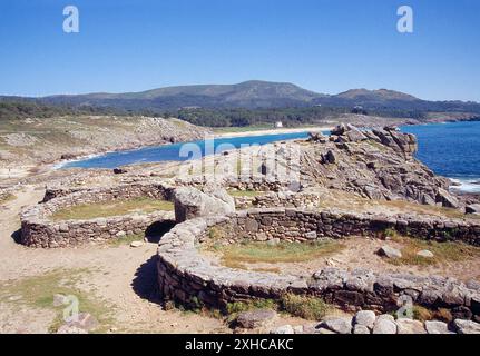 Baroña pre-Roman Fort. La Coruña provincia, Galizia, Spagna. Foto Stock
