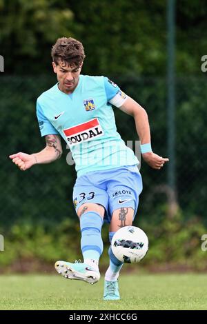 Westerlo, Belgio. 13 luglio 2024. Roman Neustadter di Westerlo raffigurato in azione durante una partita amichevole di calcio tra KVC Westerlo e KAA Gent, sabato 13 luglio 2024, a Westerlo, in preparazione della prossima stagione 2024-2025. BELGA FOTO JOHAN EYCKENS credito: Belga News Agency/Alamy Live News Foto Stock