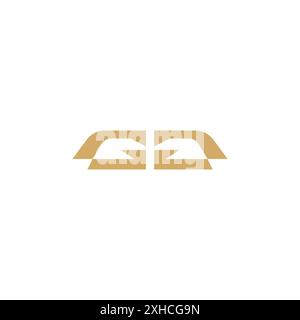 Design vettoriale con logo GG. Simbolo icona G. Illustrazione Vettoriale