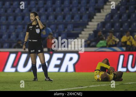 Città del Messico, Messico. 13 luglio 2024. L'arbitro Katia Itzel Garcia durante la partita del secondo turno del Torneo de apertura tra Club America e Gallos de Queretaro allo Stadio Ciudad de los Deportes. L'America sconfigge Queretaro 3-1. Il 12 luglio 2024 a città del Messico, Messico. (Foto di Ismael Rosas/ credito: Eyepix Group/Alamy Live News Foto Stock