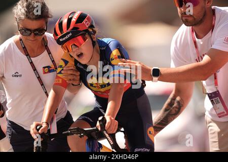 Lanciano, Italia. 13 luglio 2024. Realini Gaia (Lidl - Trek Team) durante la 7a tappa del giro d'Italia femminile, da Lanciano a Blockhaus, Italia sabato 13 luglio 2024. Sport - ciclismo . (Foto di massimo Paolone/Lapresse) credito: LaPresse/Alamy Live News Foto Stock