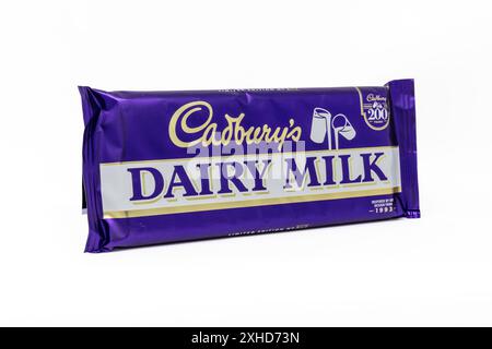 Cadbury Dairy Milk 1993, confezione in edizione limitata che celebra i 200 anni del cioccolato Cadbury. Foto Stock