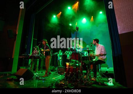 Xarim Aresté sextet, Teatro principale di Santanyí, Maiorca, Isole Baleari, Spagna. Foto Stock